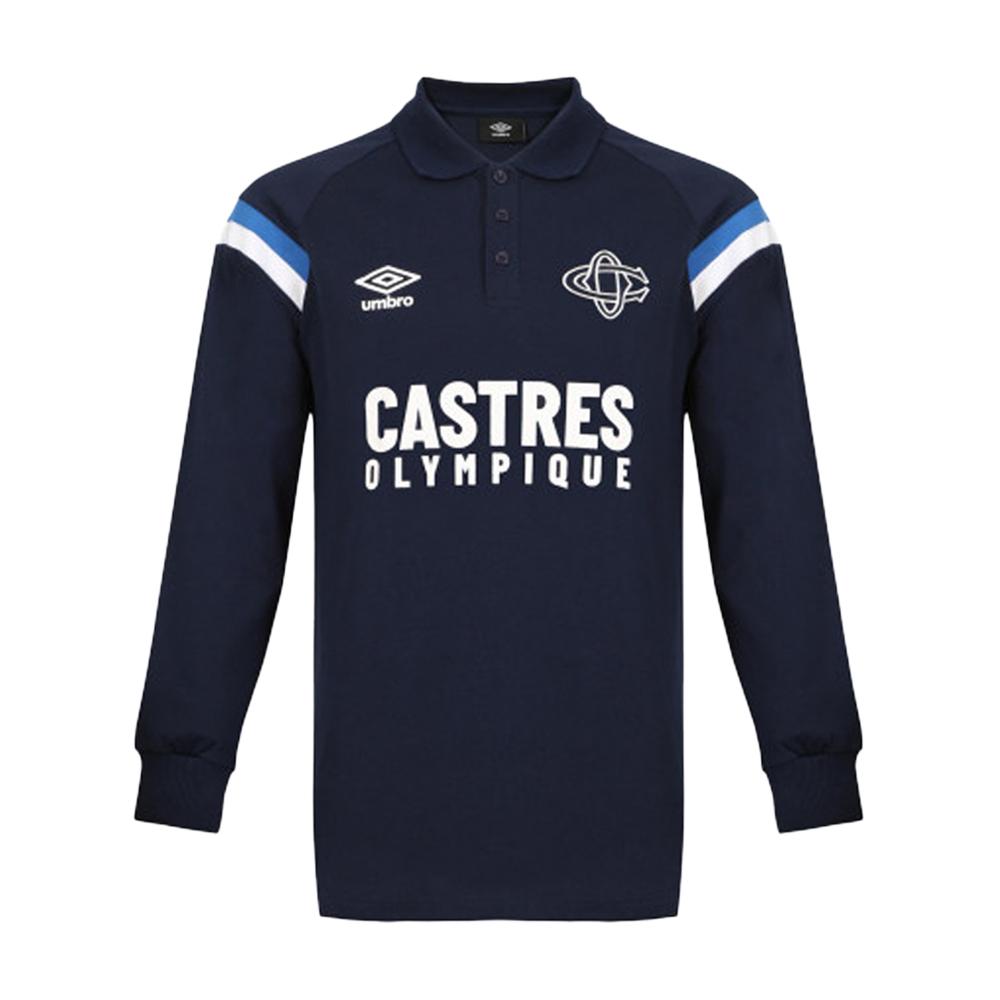 Polo Manches Longues Marine Homme Umbro Fan pas cher