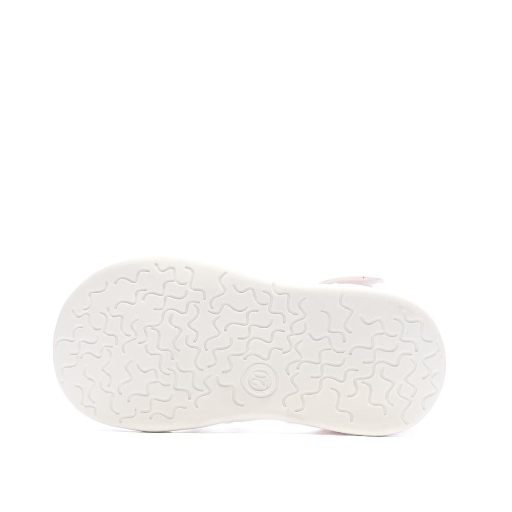 Sandales Blanc/Rose Fille Lulu Castagnette Lorya vue 5