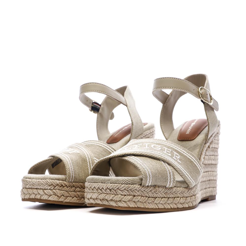 Sandales Compensées Beiges Femme Tommy Hilfiger FW0FW08668 vue 6
