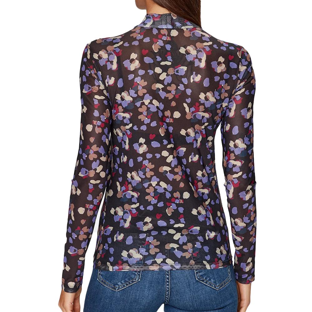 T-Shirt Manches Longues Noir/Bleu Femme Vila Volettis vue 2