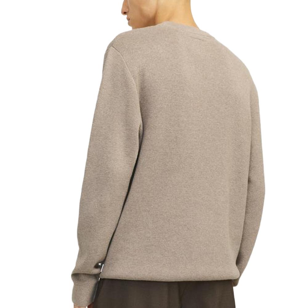 Pull Greige Homme Jack & Jones Stitch vue 3