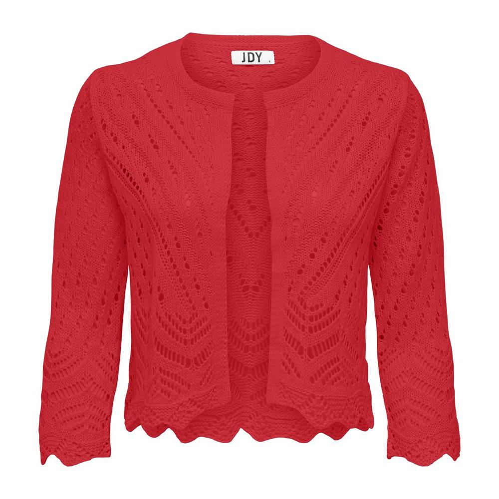 Cardigan Rouge FemmeJDY Sun 3/4 Cropped pas cher