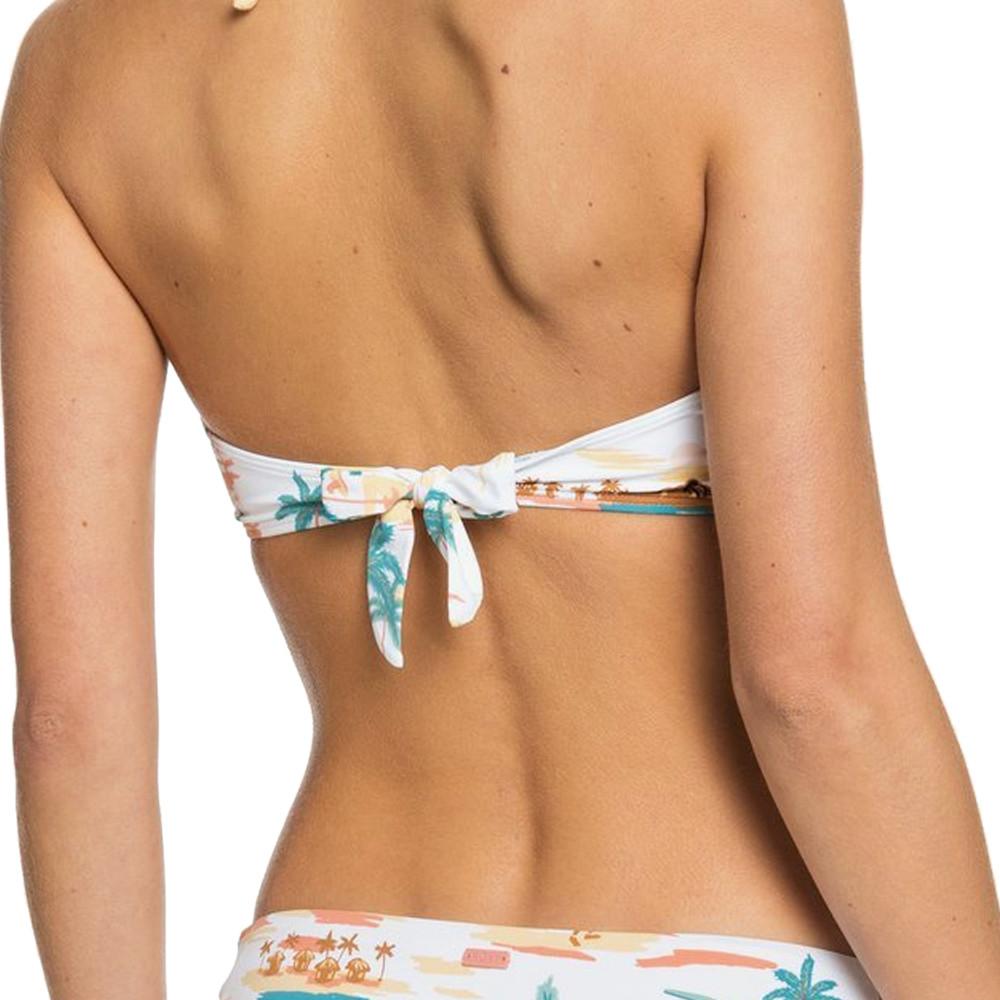 Haut De Bikini Blanc Bandeau Femme Roxy Printed Beach Classics vue 2