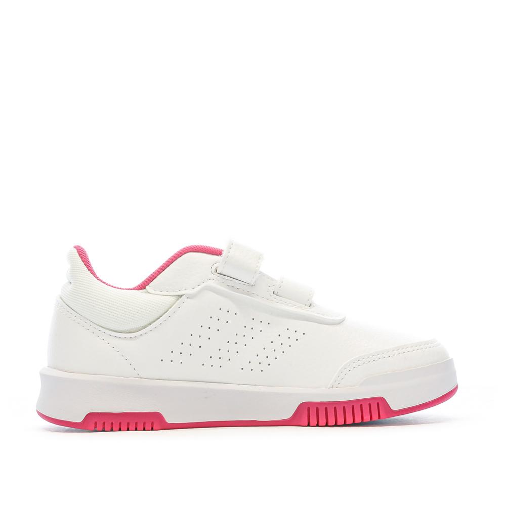 Baskets Blanches/Roses Fille Adidas Tensaur vue 2