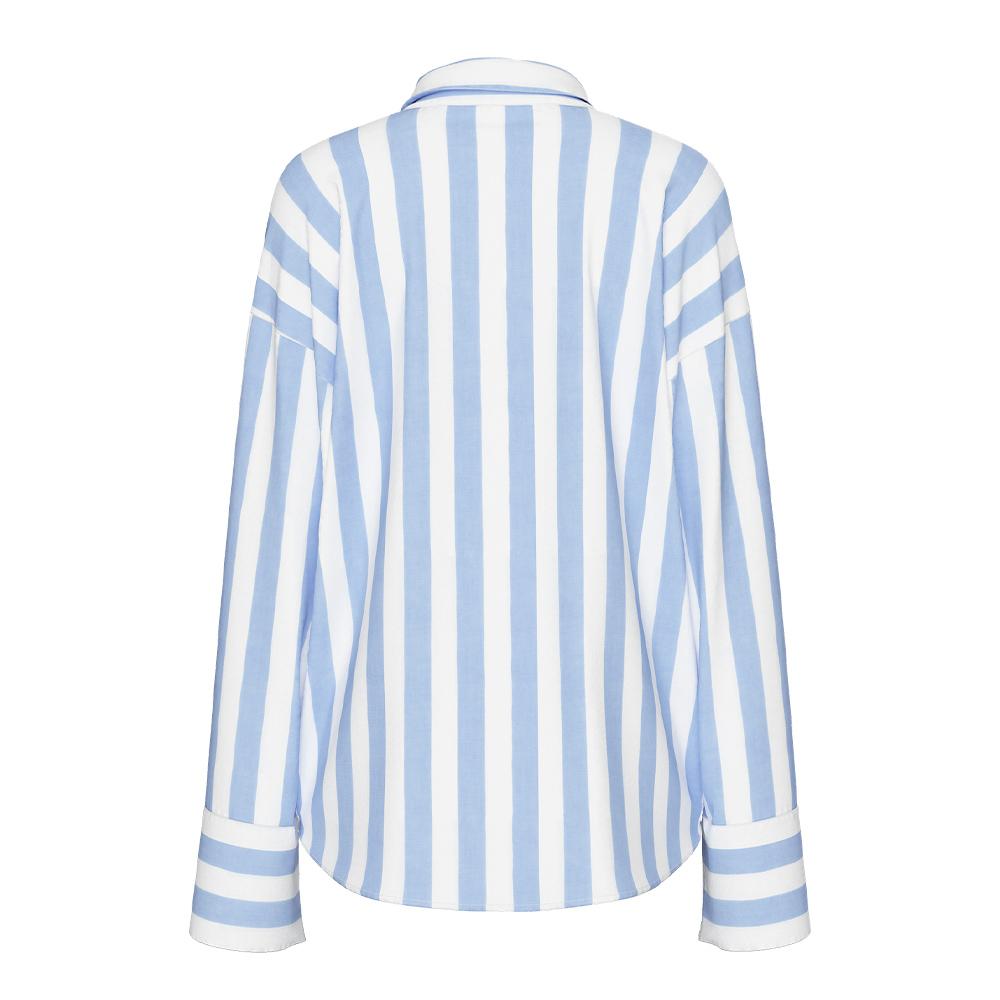 Chemise Rayures Bleu/Blanc Femme Pieces Liva vue 2