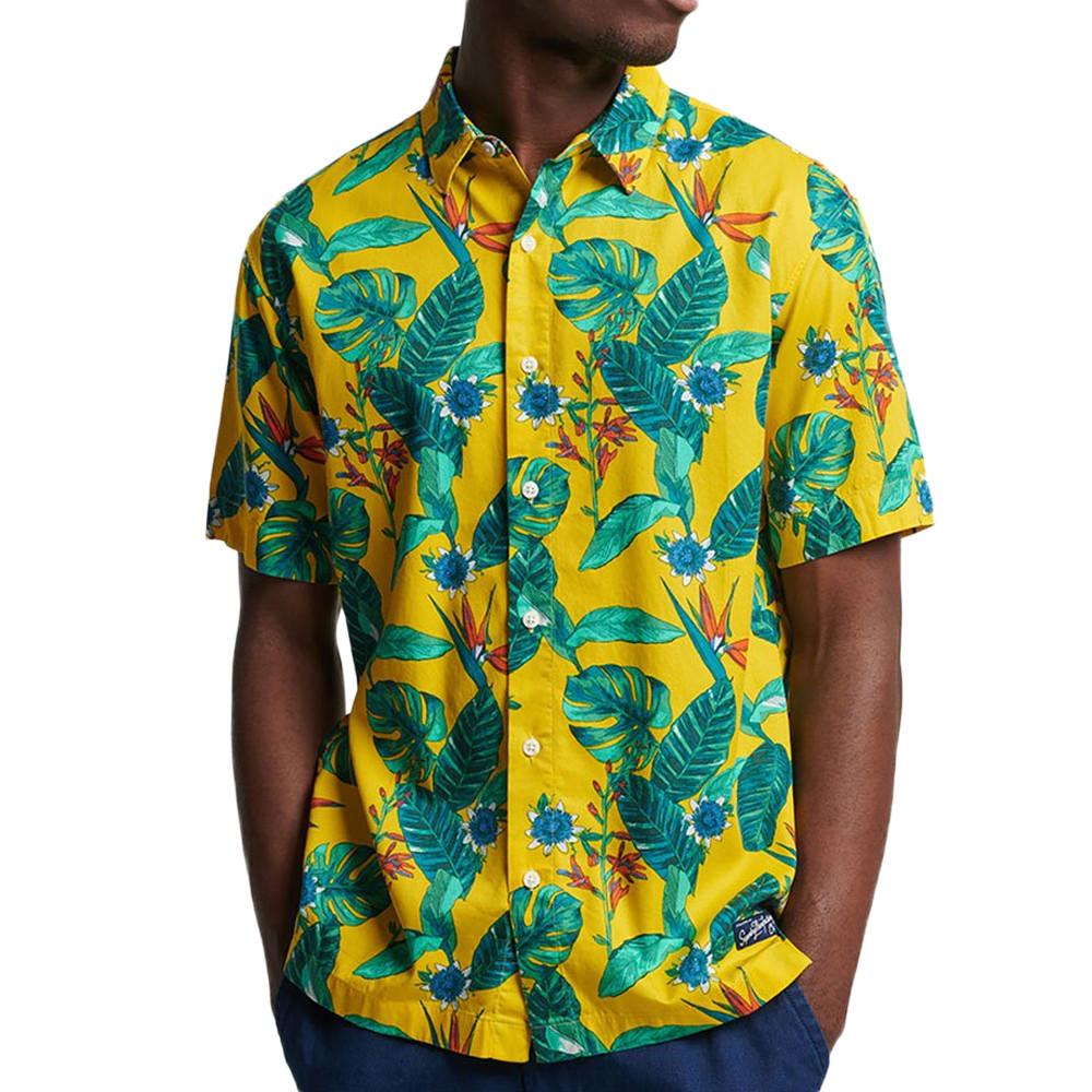 Chemise Jaune Superdry Vintage Hawaiian pas cher