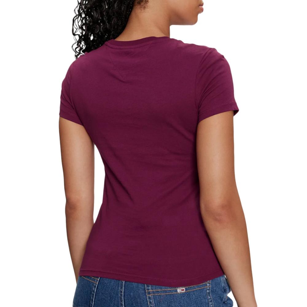 T-shirt Bordeaux Femme Tommy Hilfiger Linear vue 2