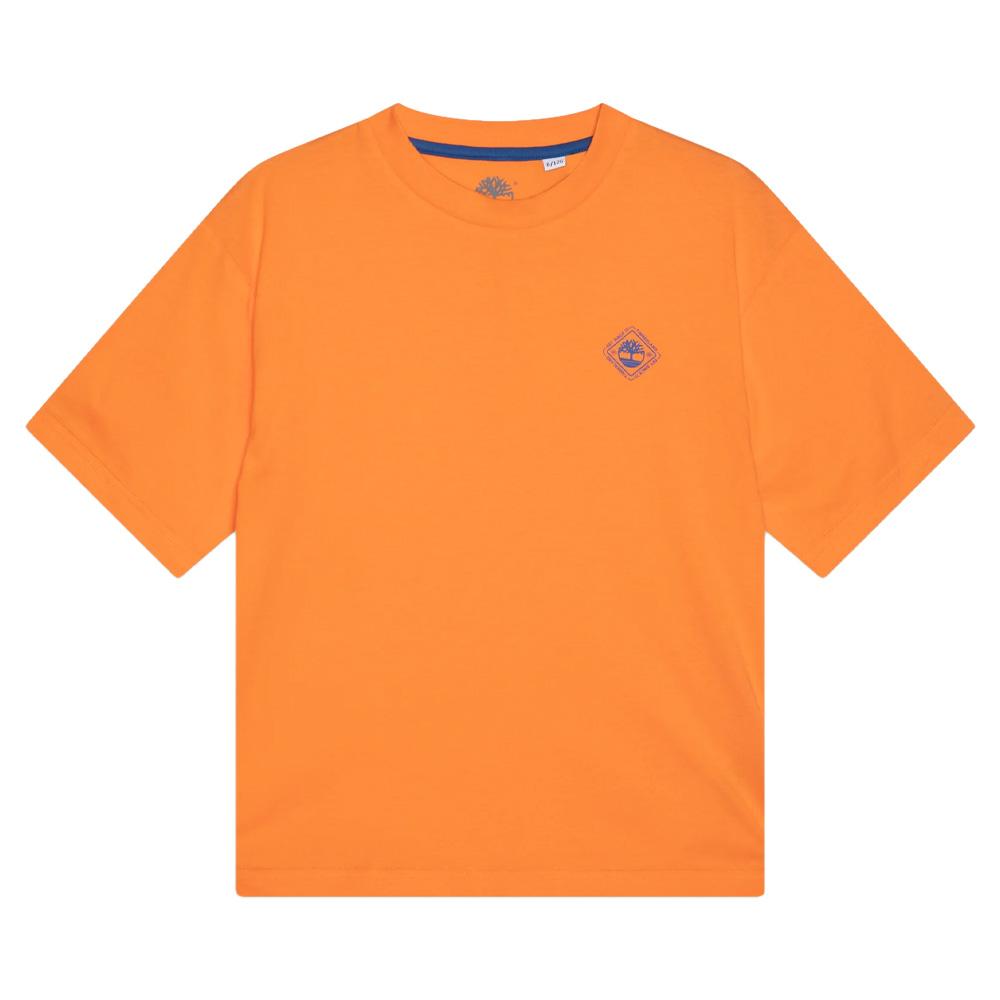 T-Shirt Orange/Marineblau für Jungen von Timberland T60424 Nectarine günstig