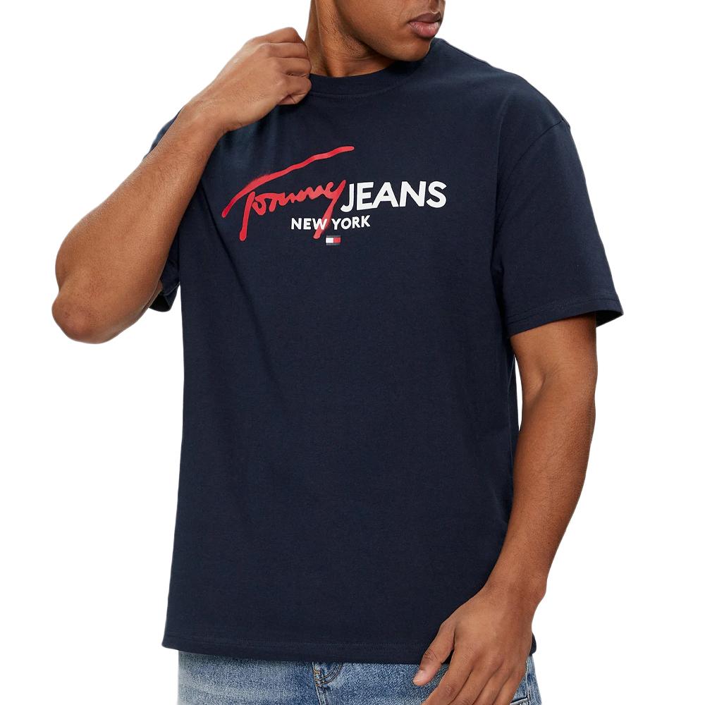 T-shirt Marine Homme Tommy Hilfiger Spray Pop pas cher