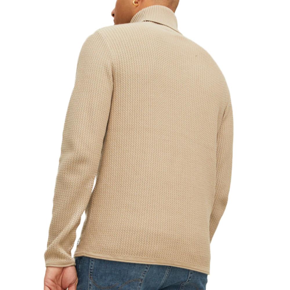 Pull Écru Homme Jack & Jones Blucarlos vue 2