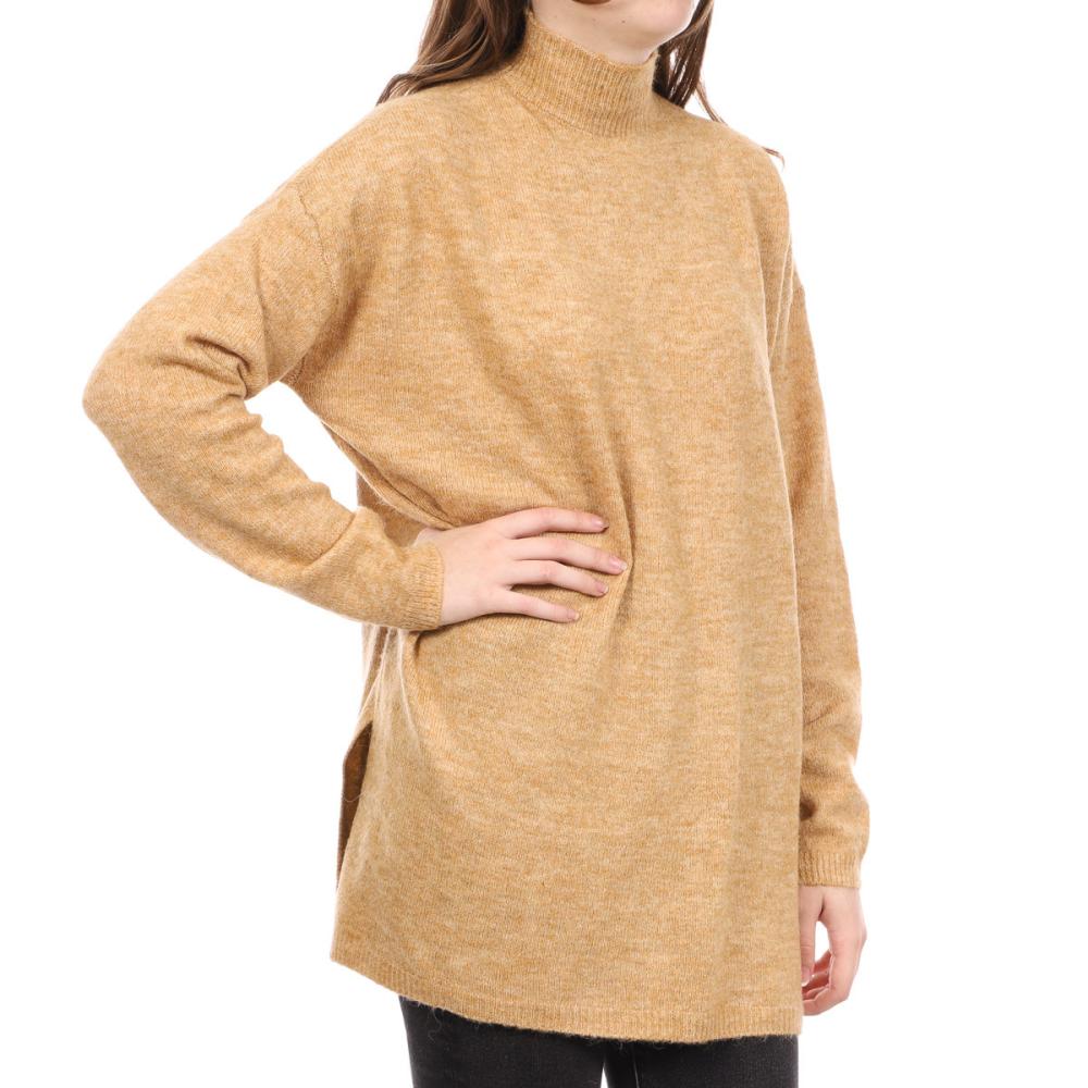 Pull long Beige Femme Vero Moda Plaza pas cher