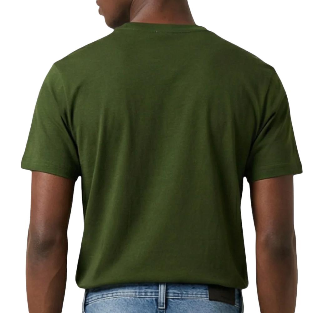 T-Shirt Vert Foncé Homme Calvin Klein Jeans Badge L4G vue 2