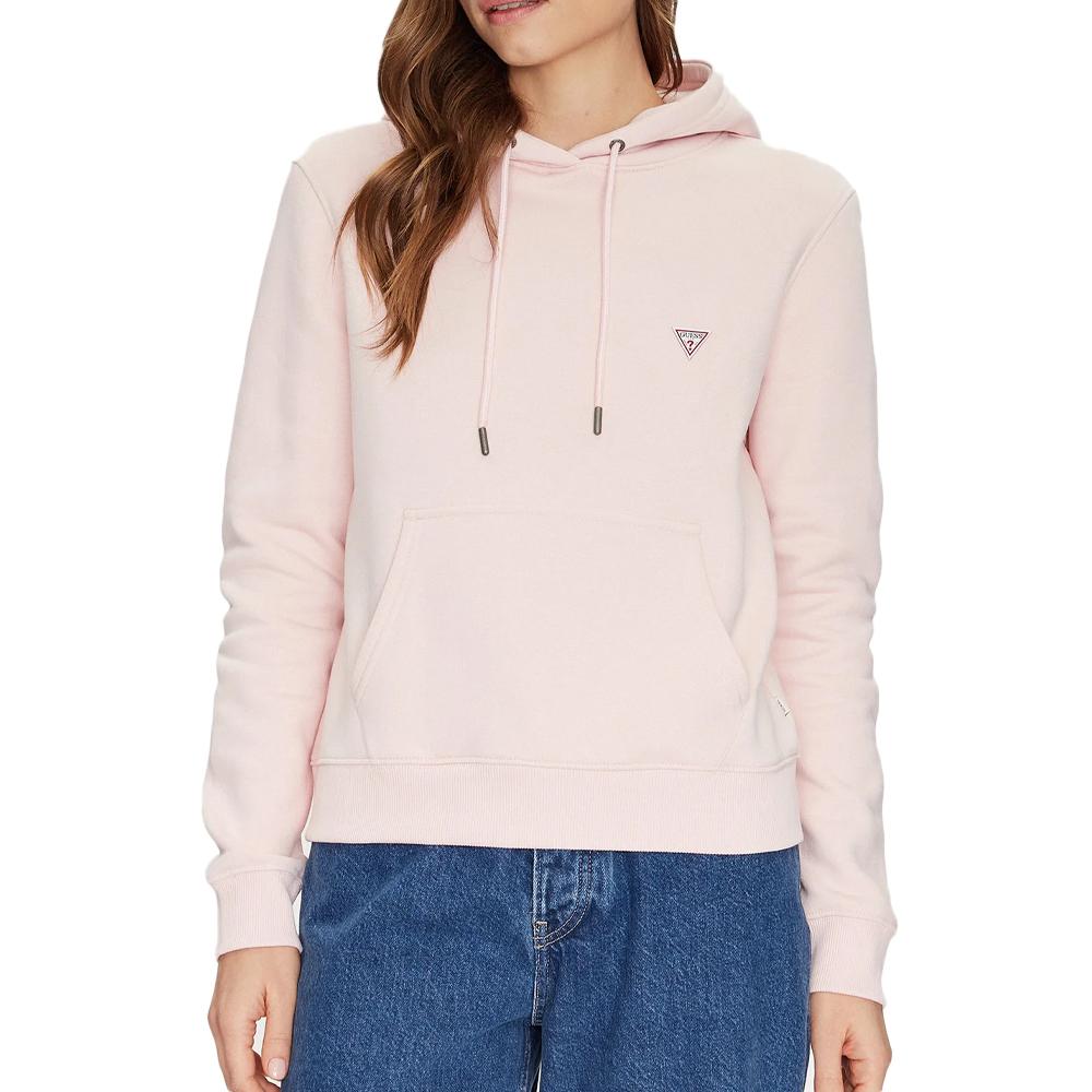 Sweat Rose Femme Guess Hood pas cher