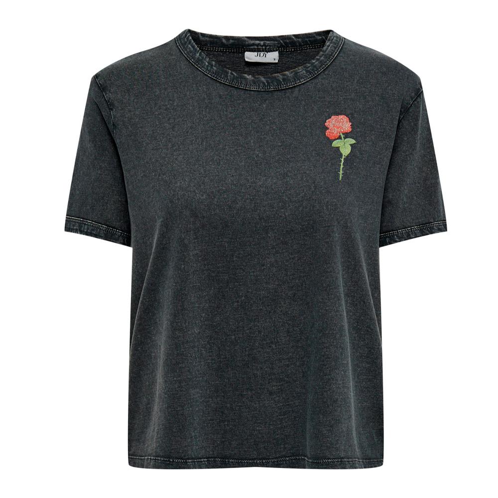 T-shirt Noir/Gris Femme JDY Elina pas cher