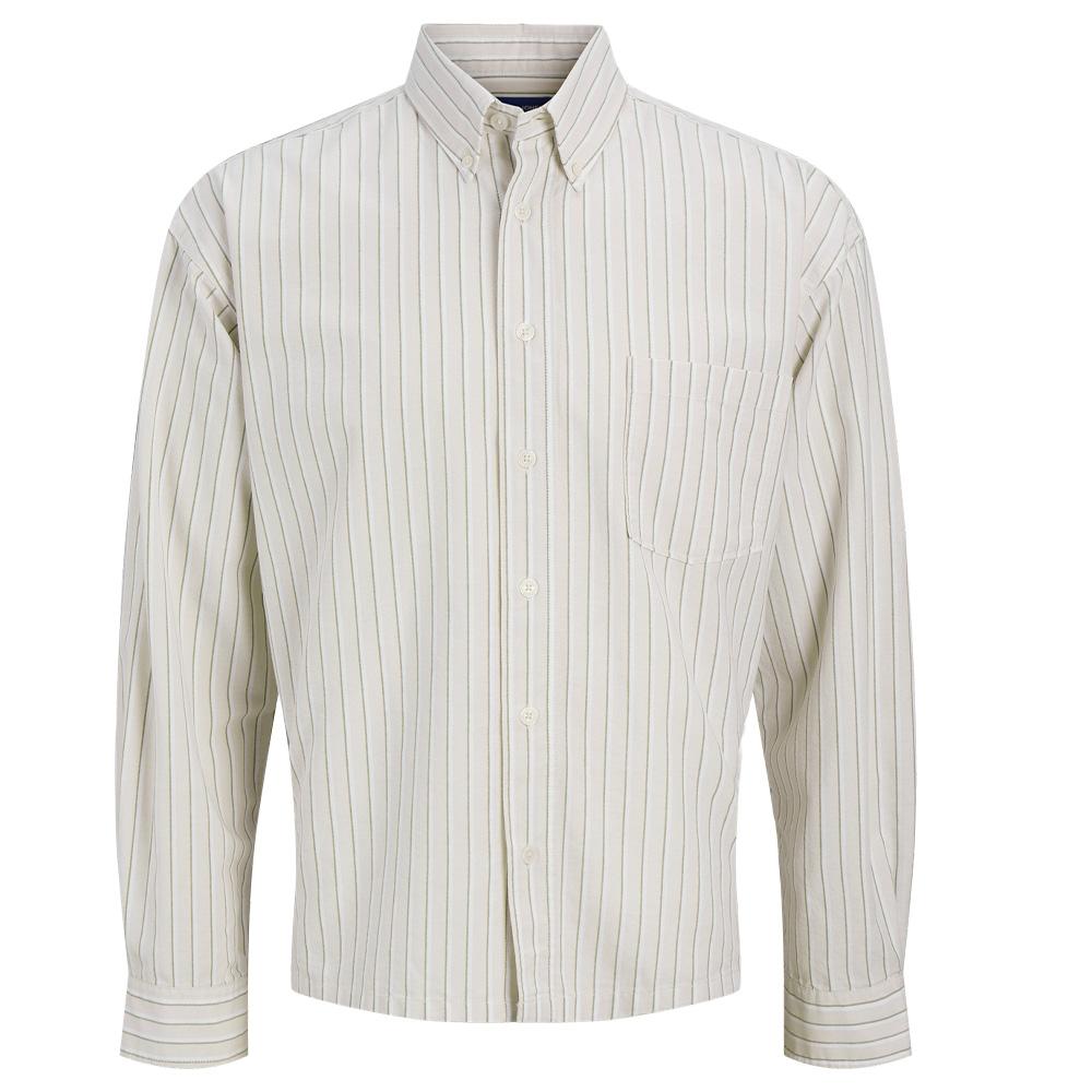 Chemise Rayure Beige Homme Jack & Jones Jortheo pas cher