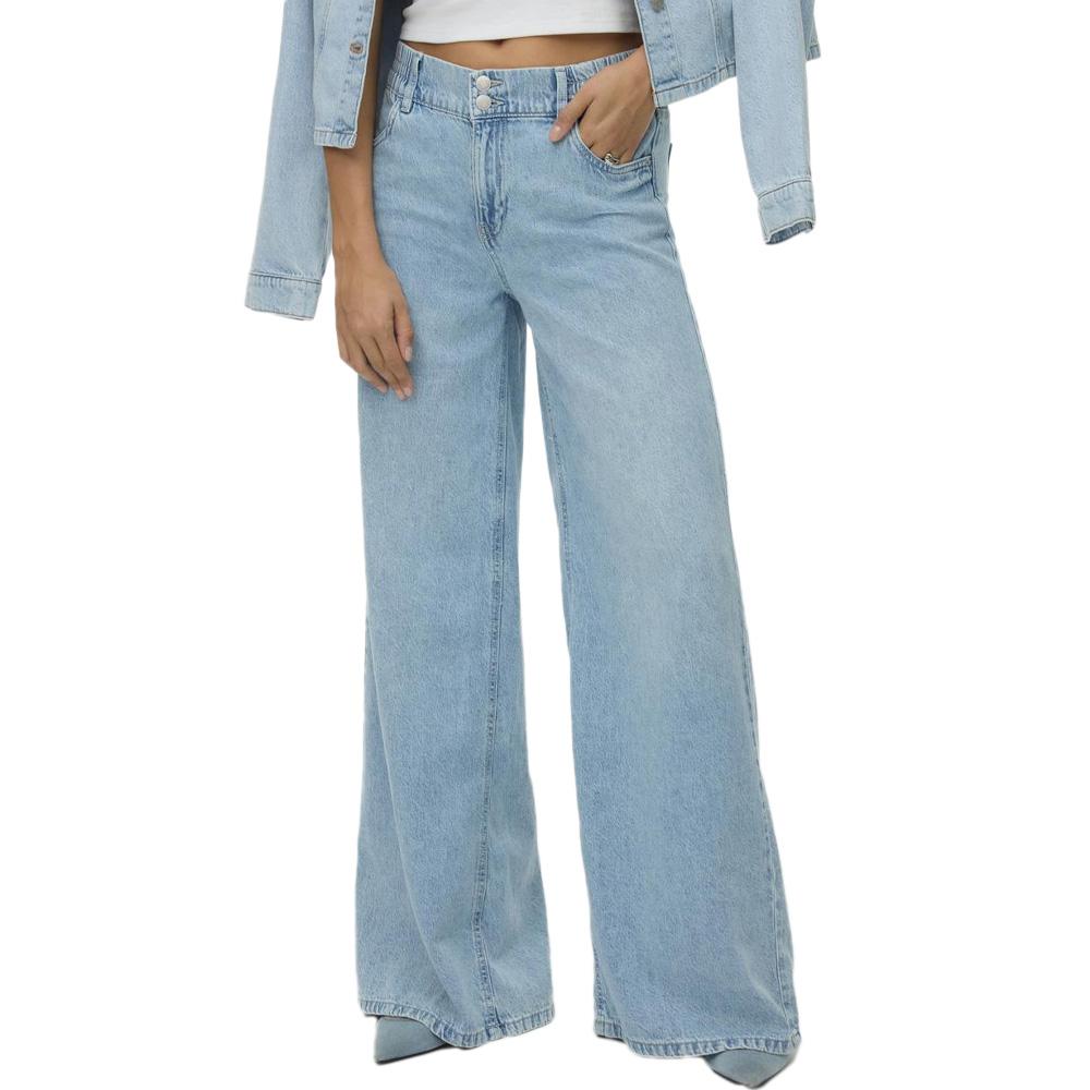 Jean Loose Bleu Femme Vero Moda Mannet pas cher