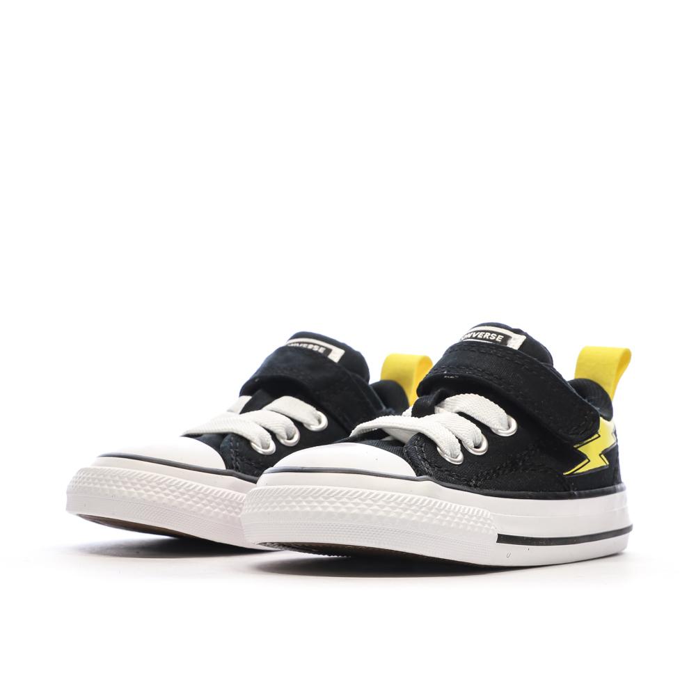 Baskets Noires/Jaunes Garçon Converse All Star Malden vue 6