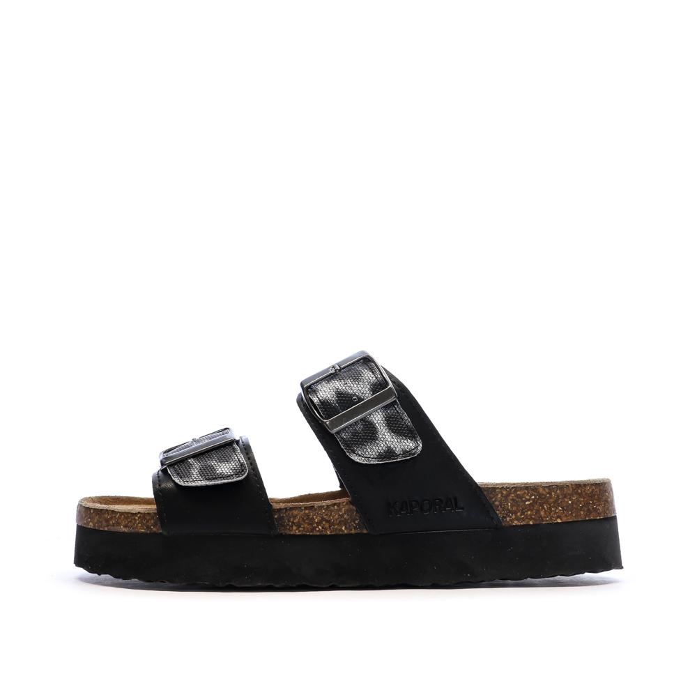Sandales Noir Femme Kaporal Solinea pas cher