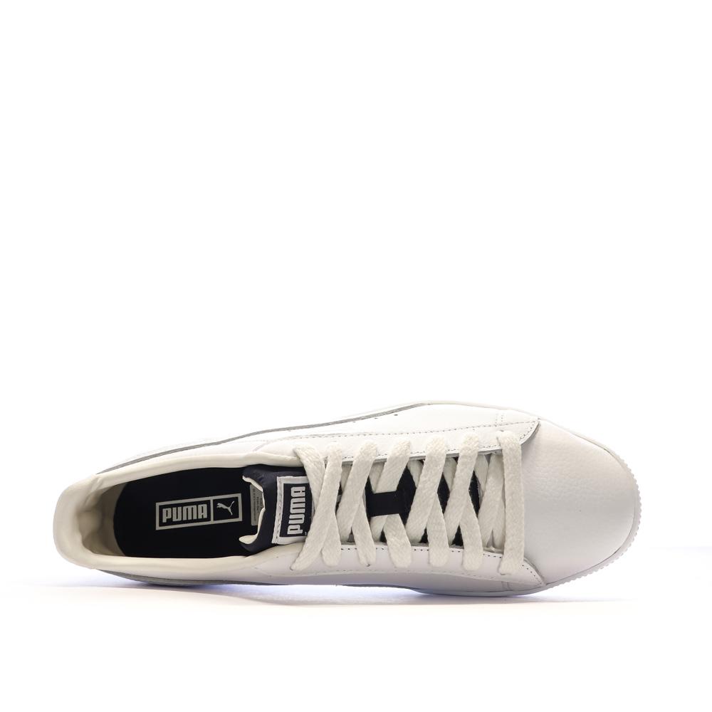 Baskets Blanches Femme Puma Clyde Varsity vue 4