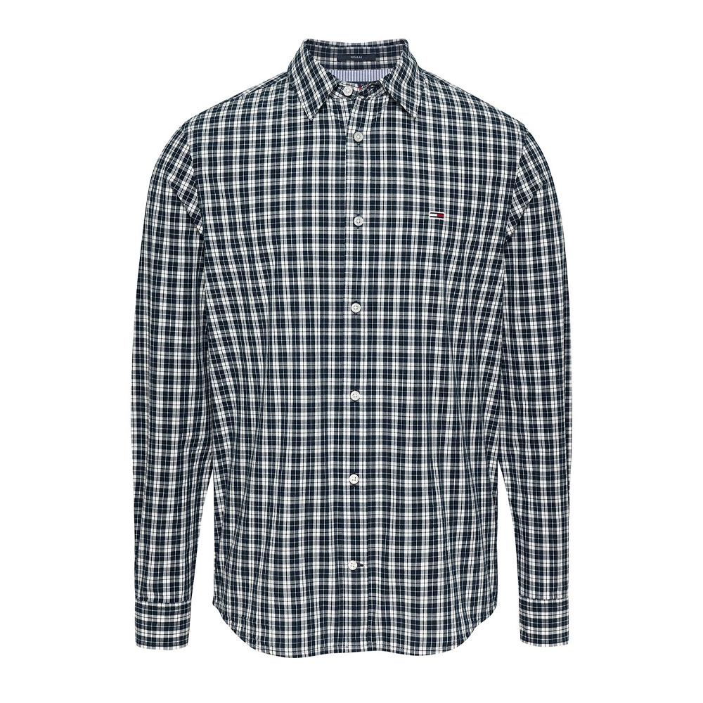 Chemise Marine/Blanc à Carreaux Homme Tommy Hilfiger Night pas cher