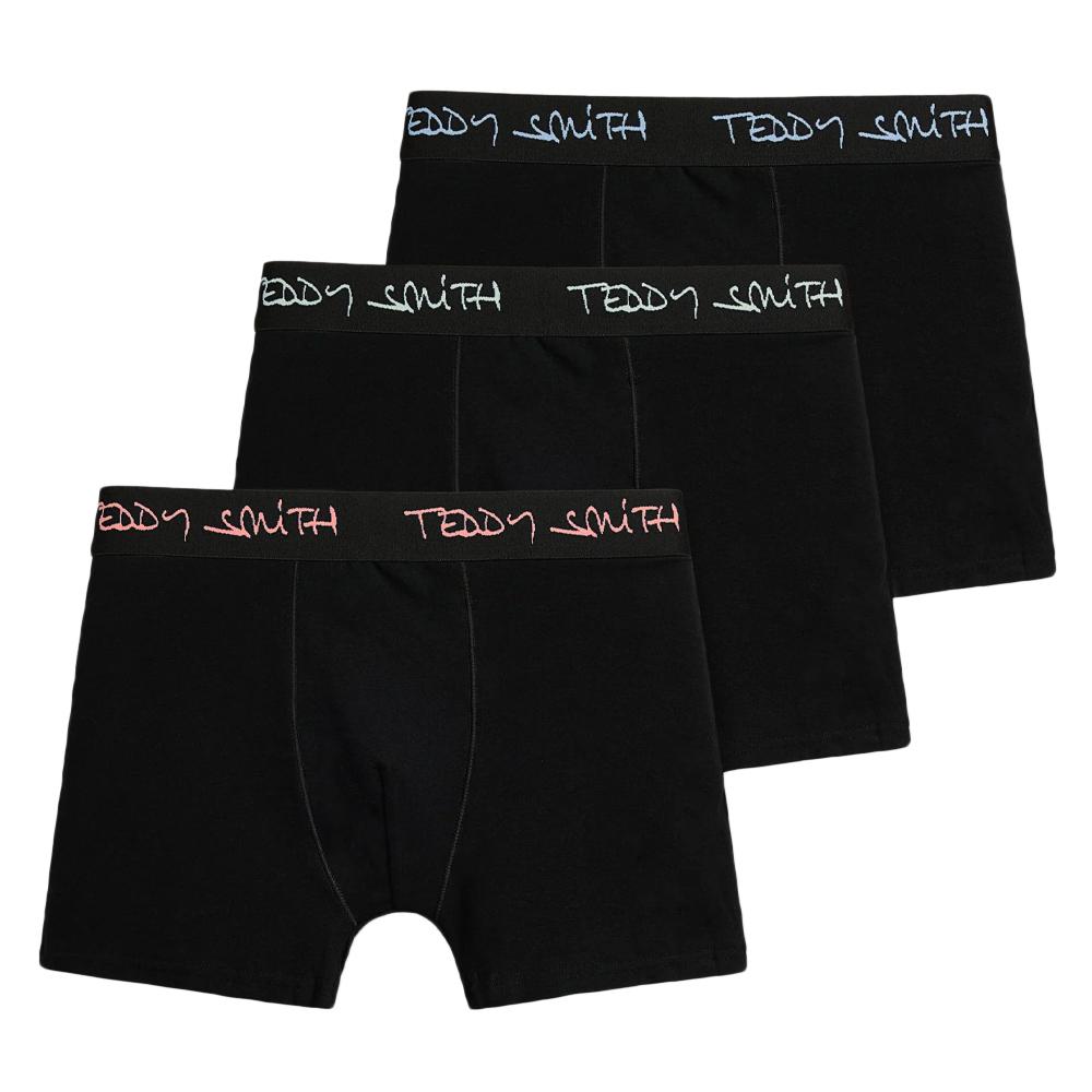 Lot de 3 Boxers Noirs Homme Teddy Smith Boxer 1TS/52/7 pas cher