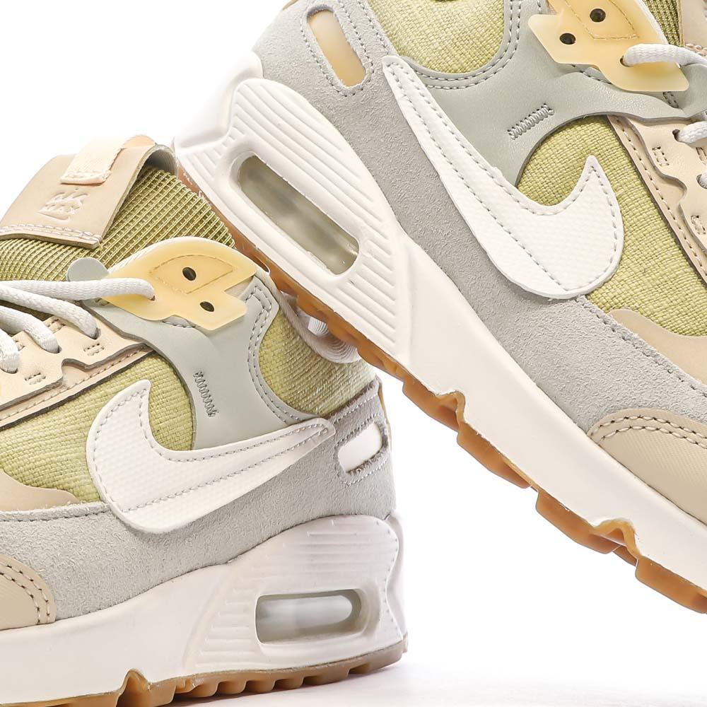 Baskets Bleu/Vert/Rose Femme Nike Air Max 90 Futura vue 7