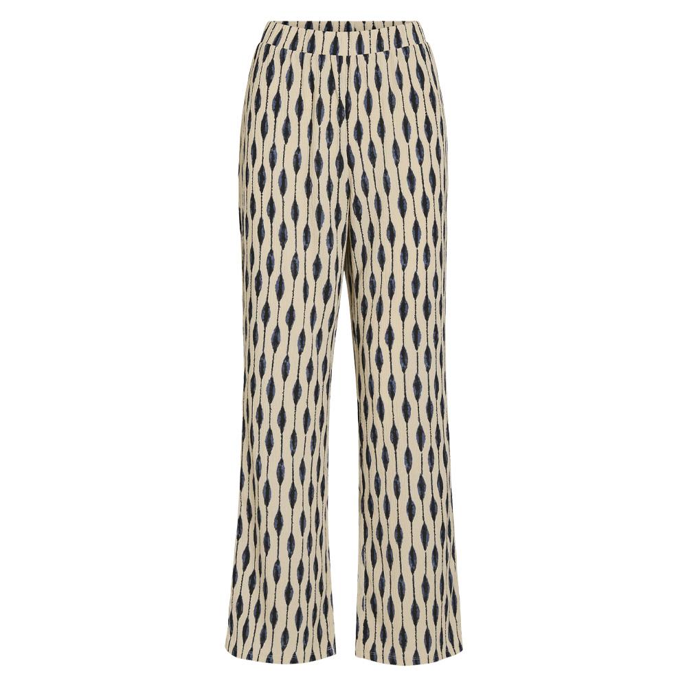 Pantalon Beige/Bleu Femme Vila Viadda pas cher