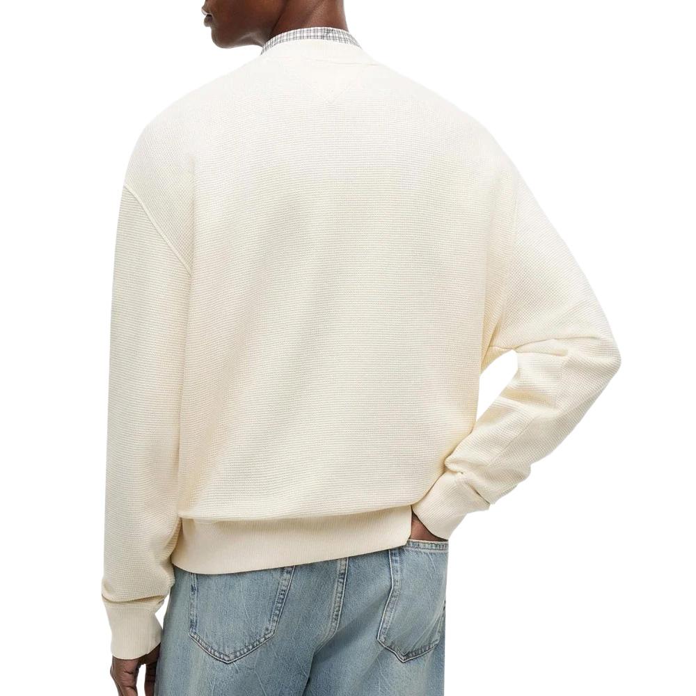 Sweat Ecru Homme Tommy Hilfiger Washed vue 2