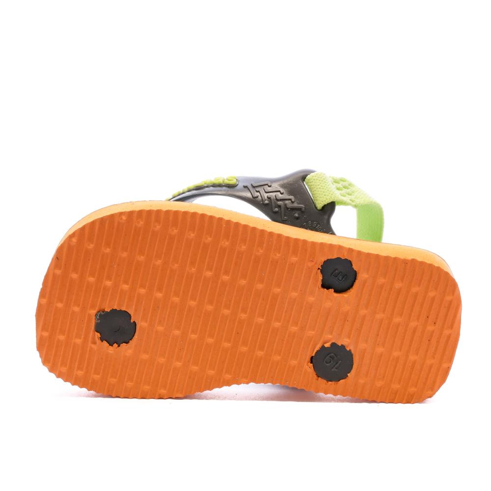 Tongs Orange Garçon Havaianas Logomania vue 2