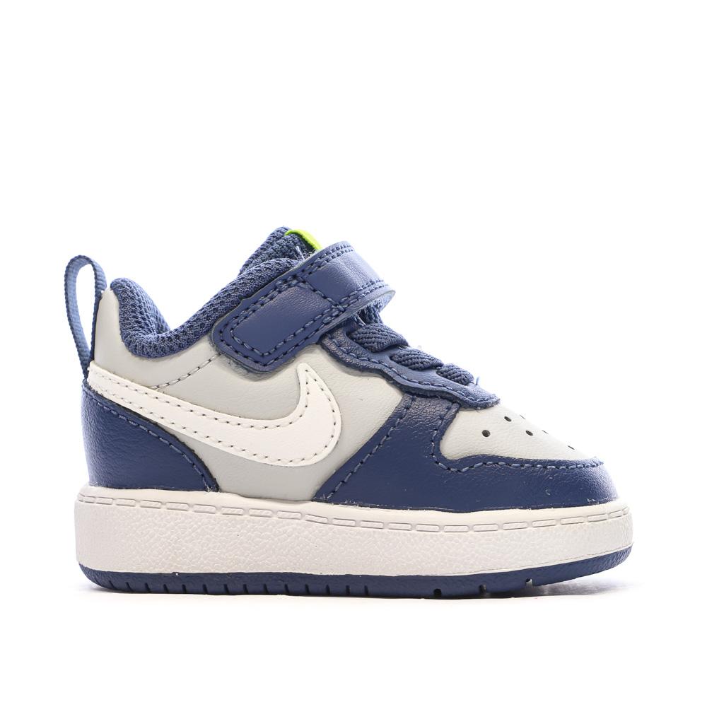 Baskets Bleu/Gris Garçon Nike Court Borough 2 vue 2