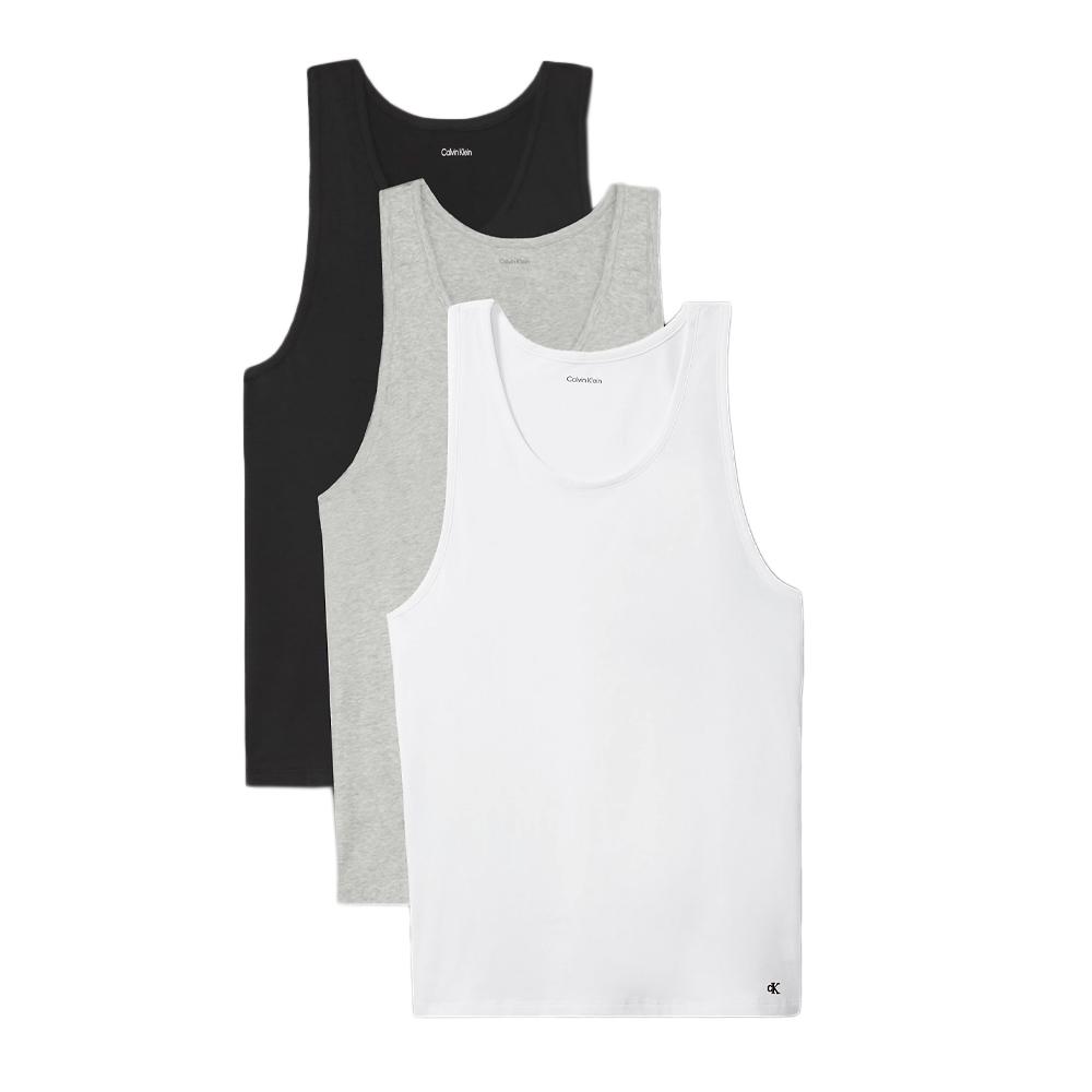 X3 Débardeurs Noir/Blanc/Gris Homme Calvin Klein Jeans Tank pas cher