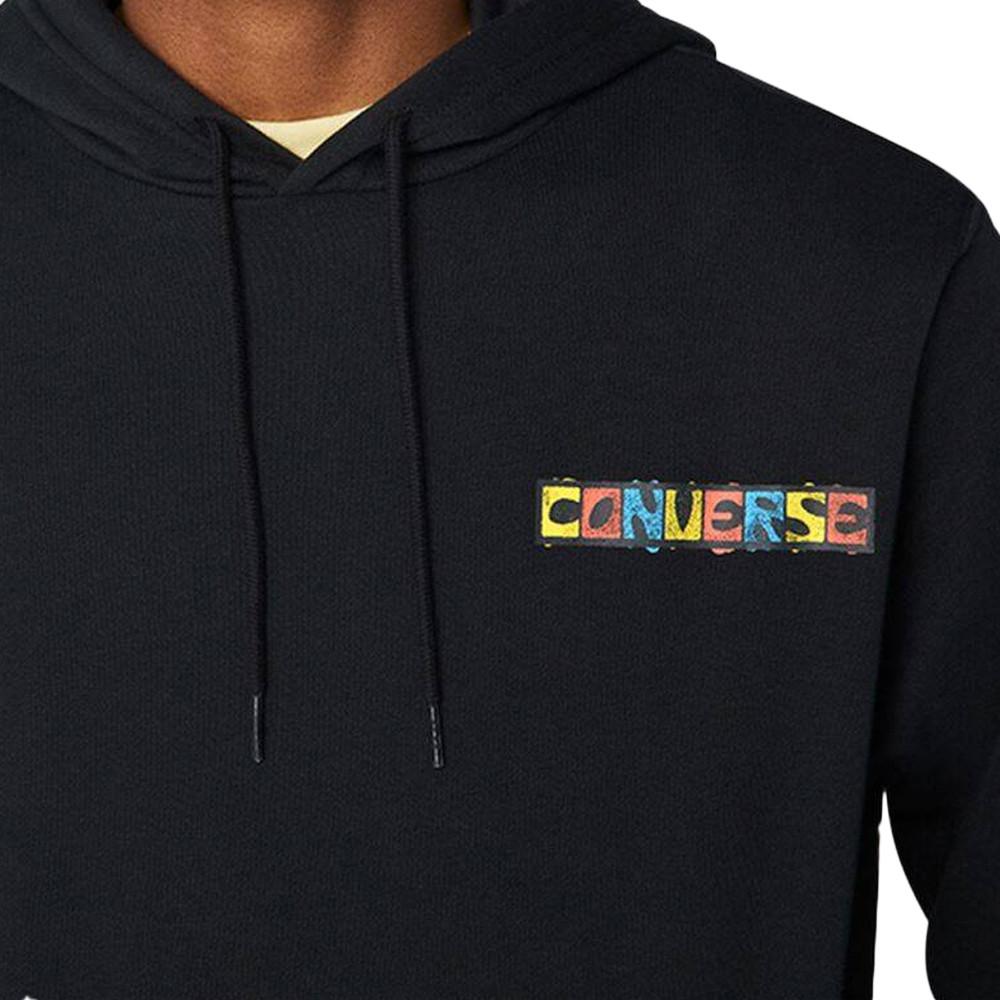 Sweat à Capuche Noir Homme Converse Daydreamer vue 3
