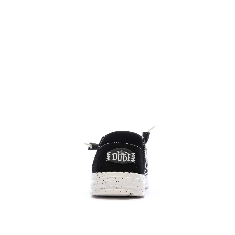 Chaussures Noir/Blanc Femme Hey Dude Blackgrey vue 3