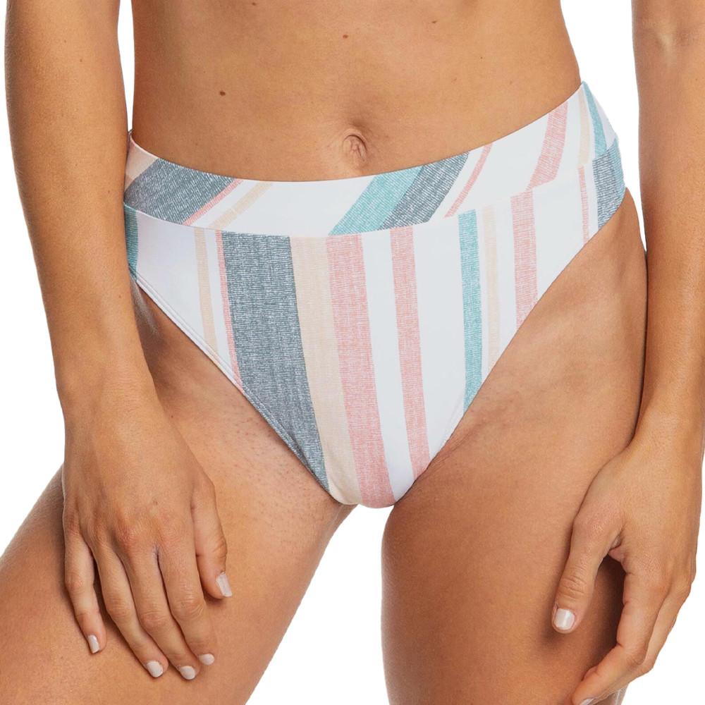 Bas de Bikini Taille Haute Blanc Femme Roxy Beach Classic pas cher