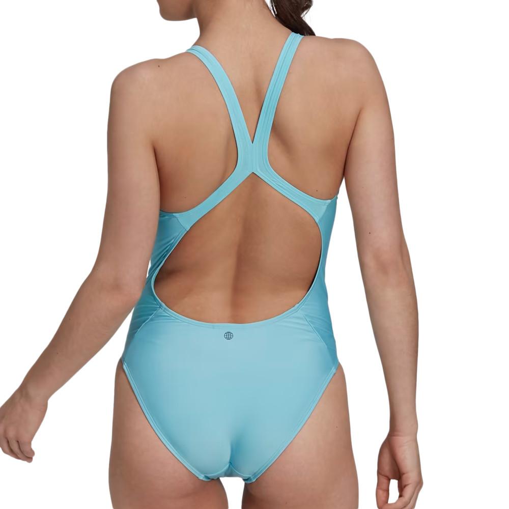 Maillot de bain 1 pièce Bleu Femme Adidas Solid vue 2