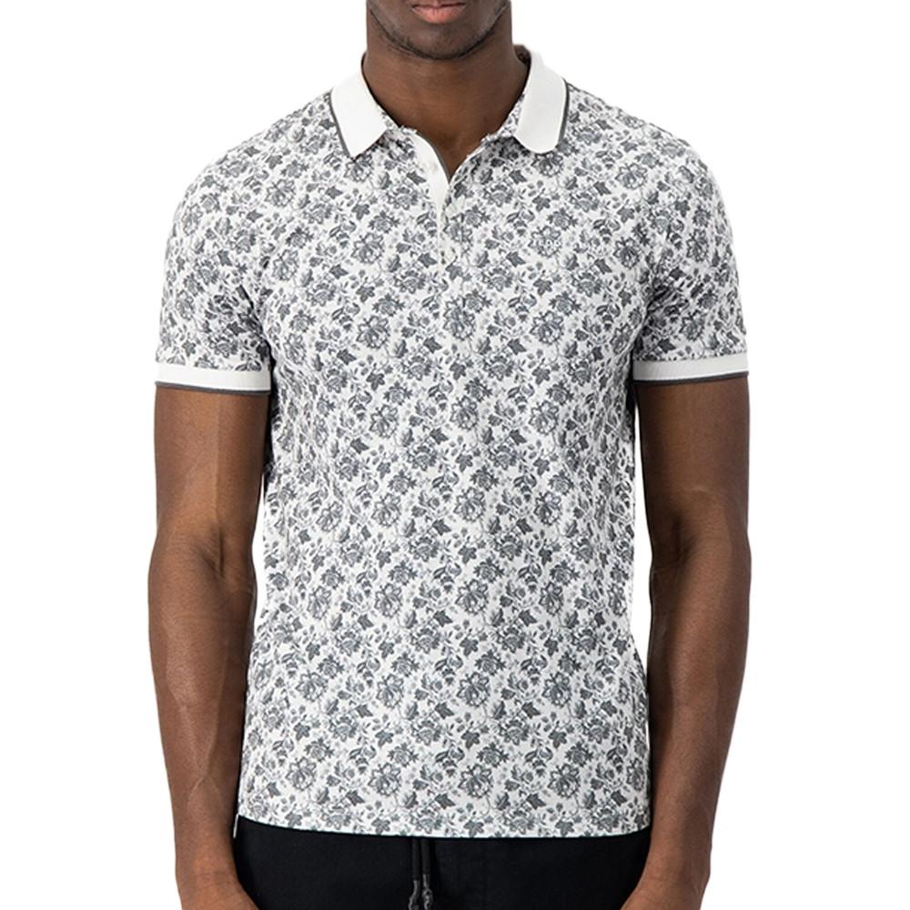 Polo Blanc Imprimé Homme Teddy Smith Pasy 2 pas cher