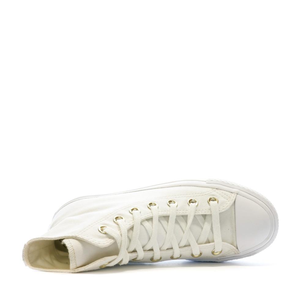 Baskets Blanches Femme Converse Platform High vue 4