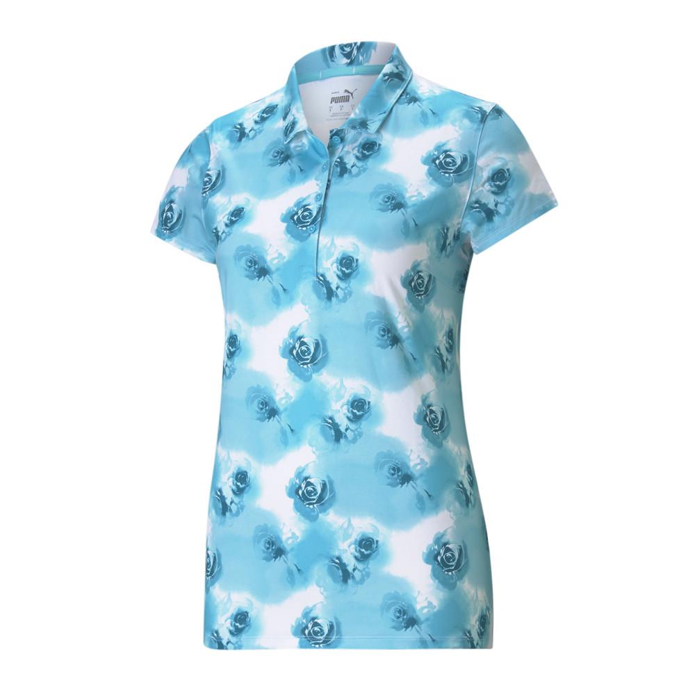 Polo Bleu/Blanc Femme Puma Watercolor pas cher