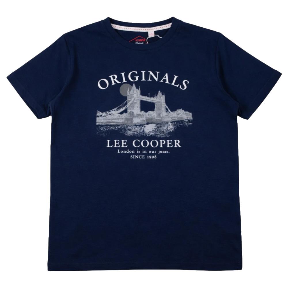 T-Shirt Marine Homme Lee Cooper LCN820 vue 2