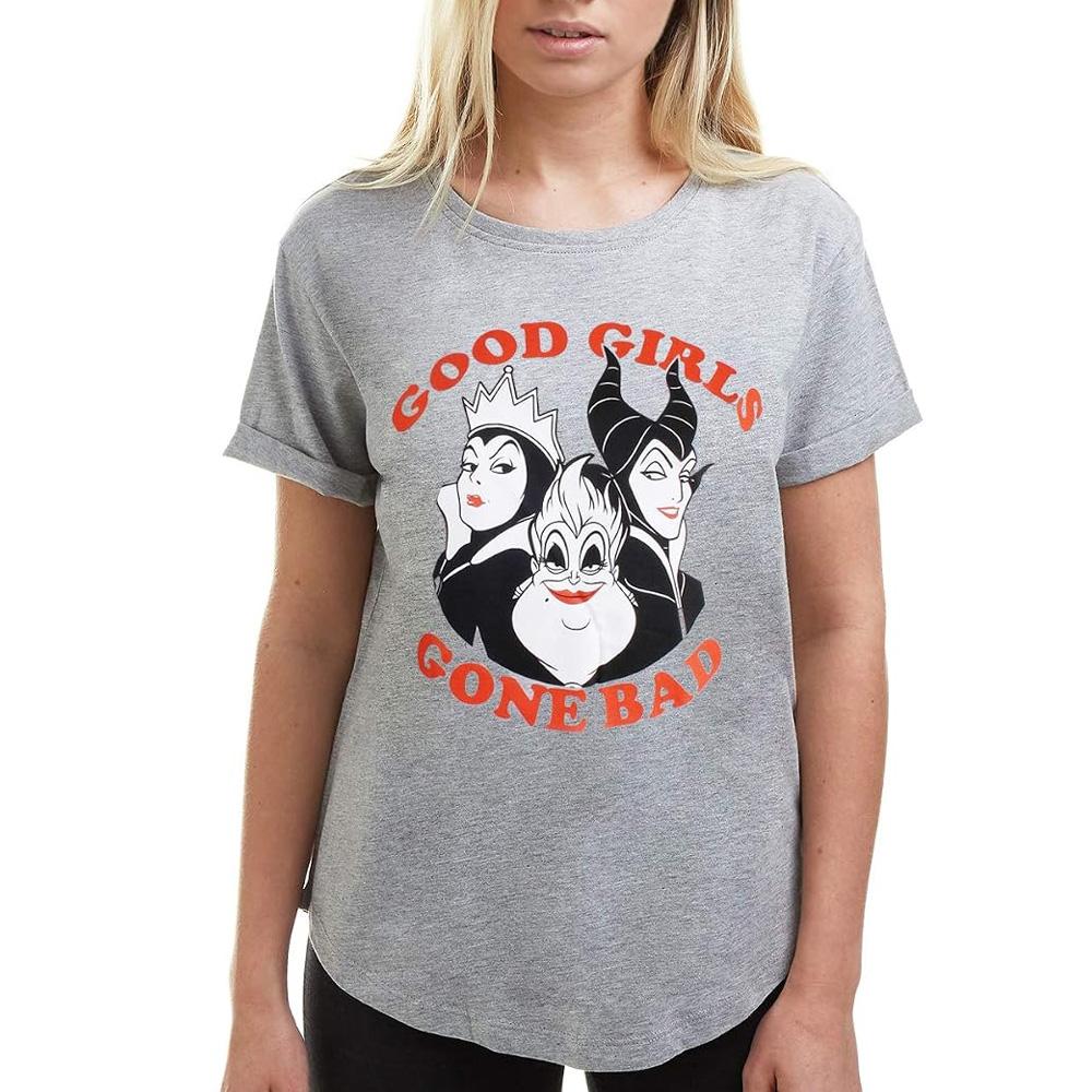 T-Shirt Gris Femme Disney Goodgirls Gone Bad pas cher