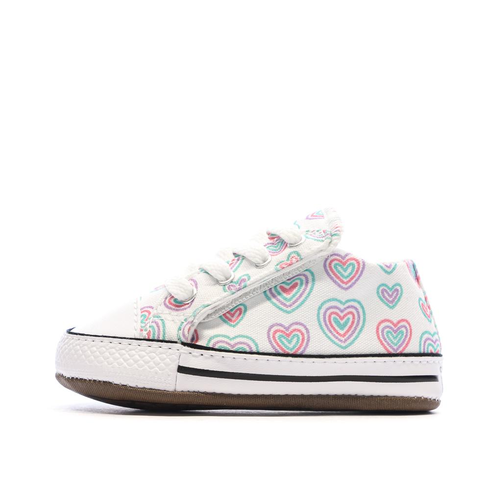Baskets Blanche/Vert/Rose à Imprimés Bébé Converse Cribster vue 2