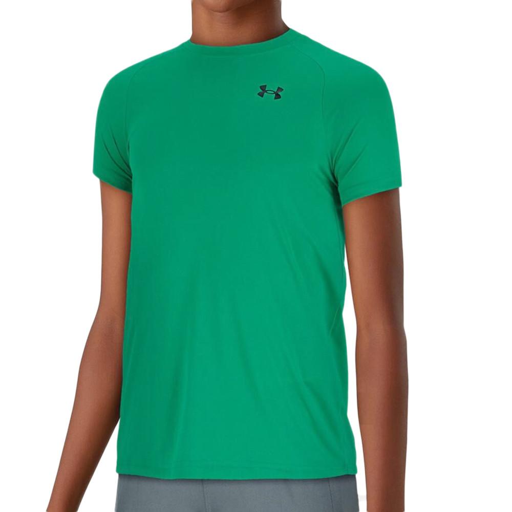 Maillot de sport Vert Garçon Under Armour Tech 2.0 SS pas cher