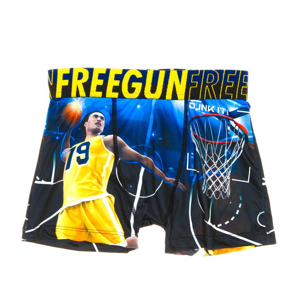 Boxer Noir/Jaune Garçon Freegun Basket pas cher