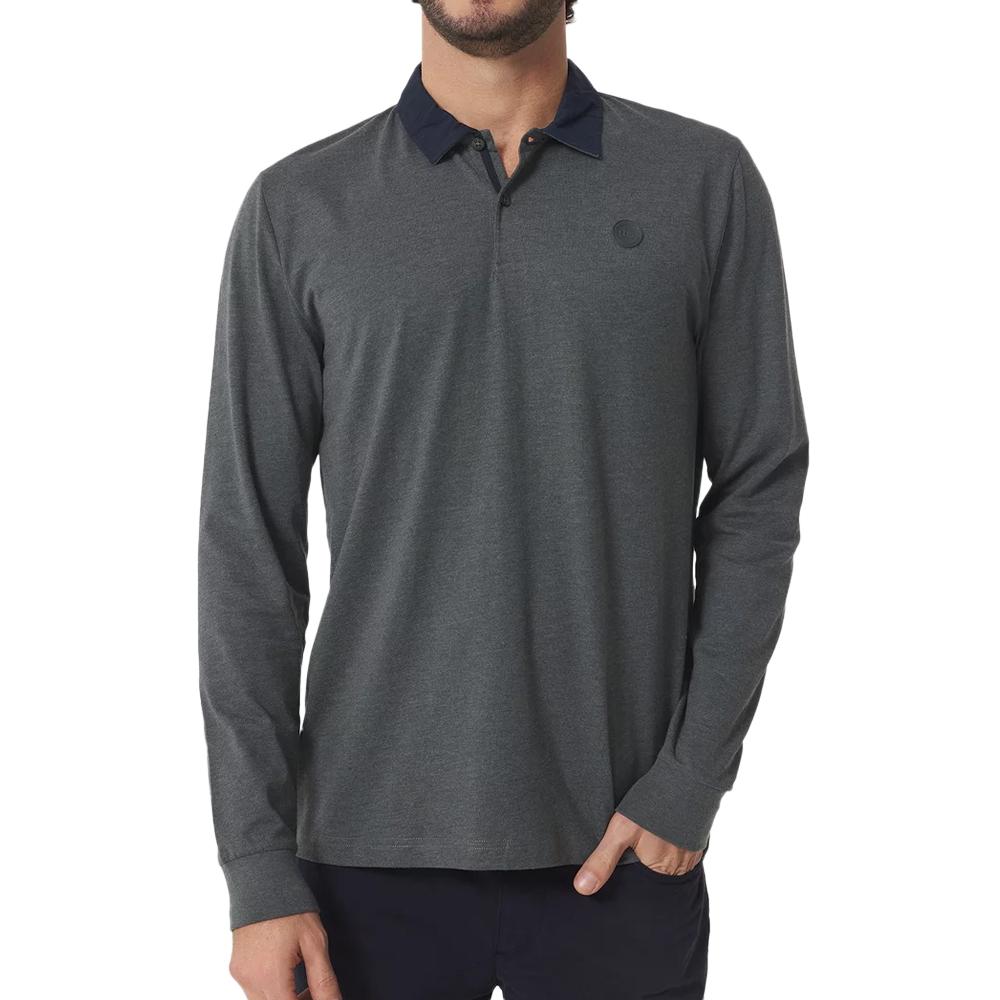 Polo Manches Longues Grises Homme TBS PEKANPOL pas cher