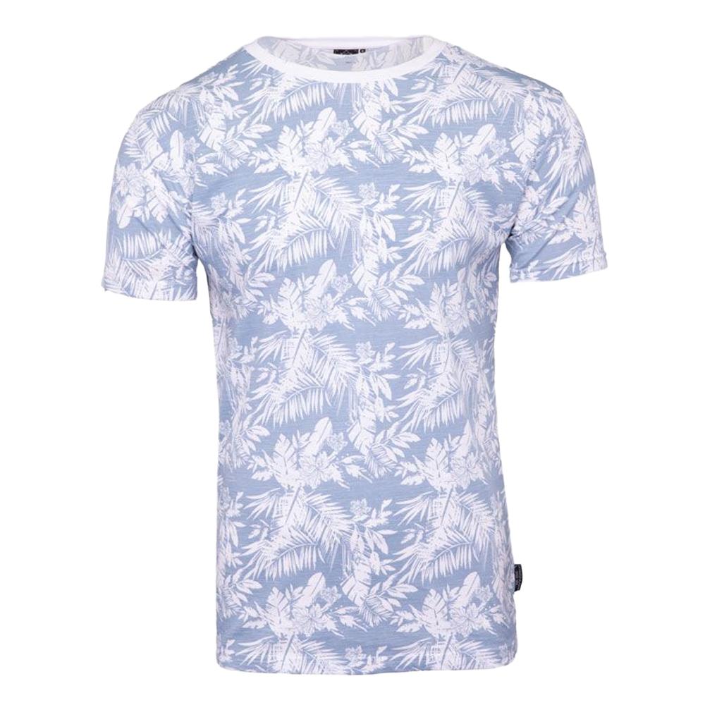 T-shirt Blanc/Bleu Homme La Maison Blaggio Menson pas cher