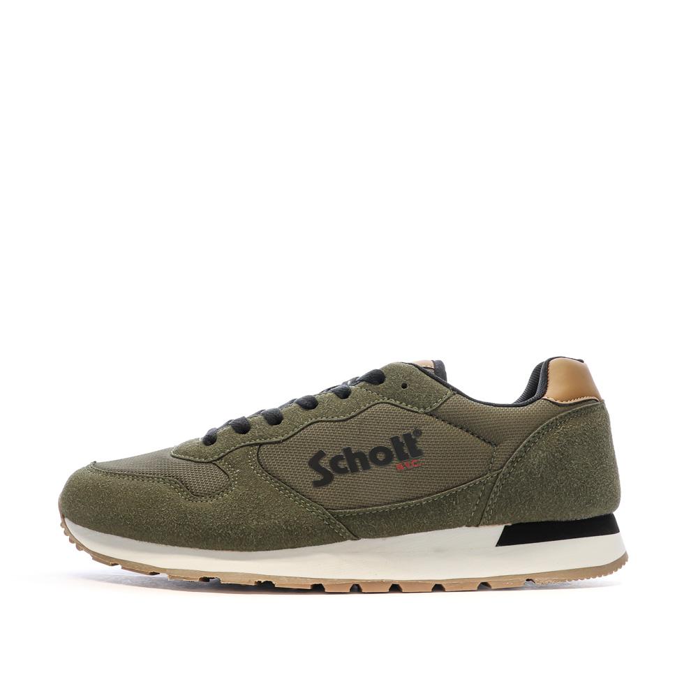 Baskets Kaki Homme Schott Norati pas cher
