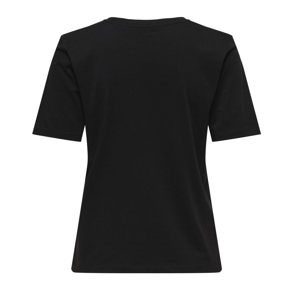T-Shirt Noir Femme Only Happy vue 2