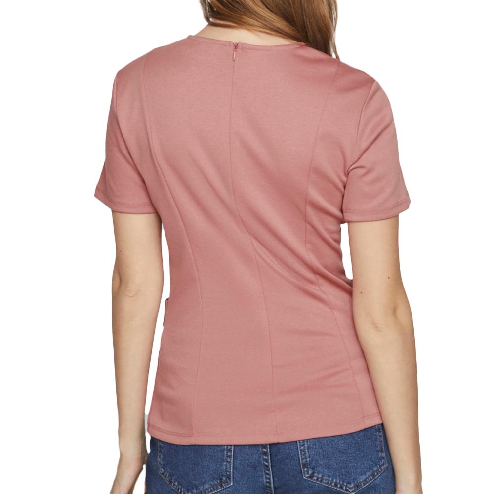 T-shirt Rose Femme Vila Lillie vue 2