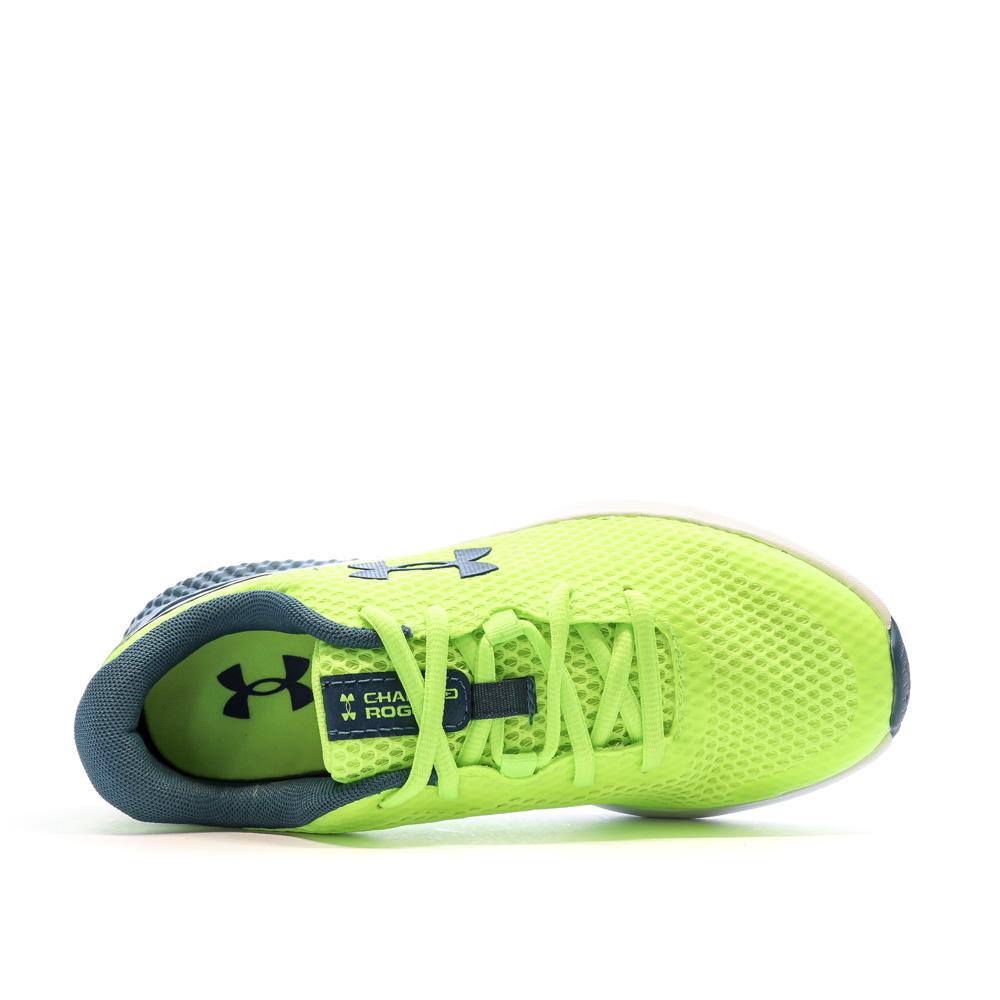 Chaussures de Running Jaune Fluo Femme Under Armour Charged Rogue 3 vue 4