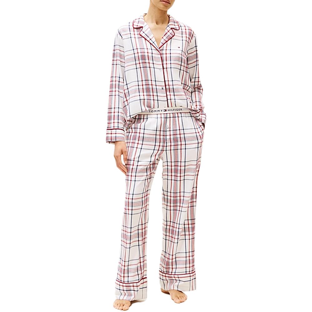 Pyjama Blanc/Marine/Rouge Femme Tommy Hilfiger Heritage Oly pas cher